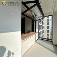 Ventana Plegable Vertical de Diseño Moderno con Marco de Aleación de Aluminio y Herrajes de Acero Inoxidable para Villas y Cocinas