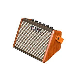 AG-15A amplificatore elettrico per chitarra acustica in legno basso chitarra folk che suona e canta mini portatile a pagamento all'aperto