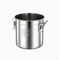 Conteneur alimentaire de cuisine en acier SUS304, hermétique, écologique, moderne, avec couvercle à fermoirs pour riz, anti-fuite, anti-poussière, anti-humidité