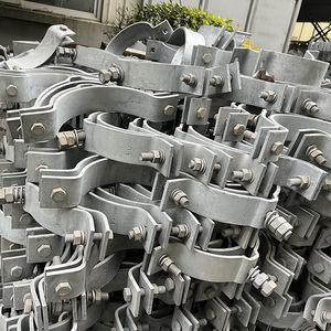 Регулируемый электрический зажим для крепления к столбам, оцинкованный горячим способом, стальной обжимной хомут для оптоволокна - Product Image 5