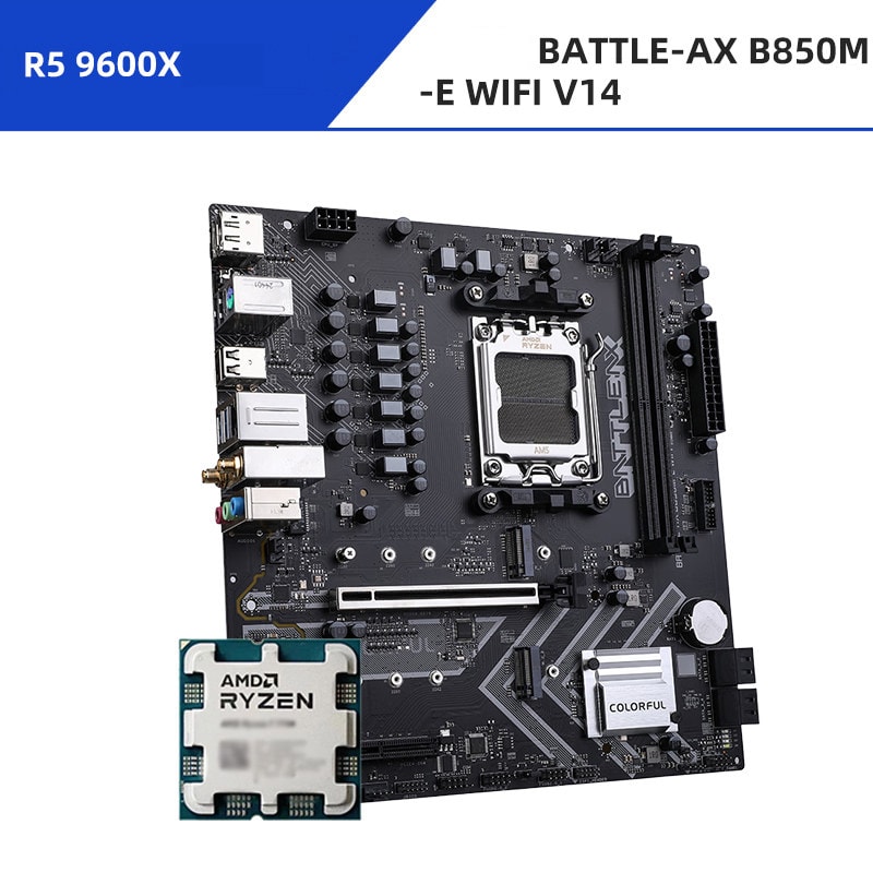 Ryzen 5 9600X+เมนบอร์ด COLORFUL BATTLE-AX B850M-E WIFI V14 D5