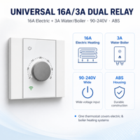 Nouveau thermostat numérique intelligent HY533 Wifi moderne 230V anti-inflammable pour appartement, contrôleur de température ambiante compatible Tuya