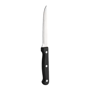 Wal-Mark gran oferta 6 uds juego de cuchillos para carne mango de plástico cuchillos para carne dentados 1027011