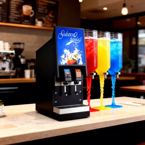 Distributeur de boissons de <span class=keywords><strong>fontaine</strong></span> à soda mixte commerciale 1/2/3/5 pompes Machine à cola pour magasins de commodité Distributeur de boissons Cola et jus - Product Image 1