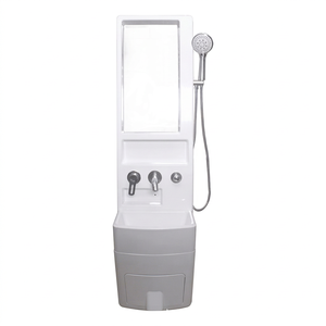 Mueble de Baño para RV con Lavabo Integrado de Acrílico y Ducha, Accesorios Interiores Impermeables - Product Image 1