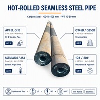 أنابيب فولاذية غير ملحومة بالجملة ASTM A106 Gr.B مستديرة Sch40 بسمك جدار 15 مم وقطر 18 مم وطول 9 متر للغلايات