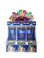 Distributeur automatique de jeu de loterie en plastique automatique de stand de carnaval à profit élevé pour les jeux de course à trois joueurs d'enfants