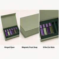 Coffret cadeau de cosmétiques pour soins de la peau et maquillage avec boîte en carton recyclable à finition brillante pour huiles essentielles