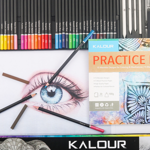 KALOUR marca vendita calda 142 pezzi <span class=keywords><strong>matite</strong></span> colorate matita per schizzi matita per acquerello Set da <span class=keywords><strong>disegno</strong></span> Kit per schizzi in scatola di cartone - Product Image 5