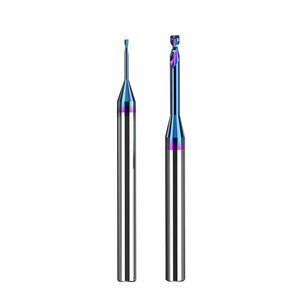Fraise à queue longue HRC65 à 2 dents, type plat, haute performance, revêtement nano OEM, pour machine-outil - Product Image 1