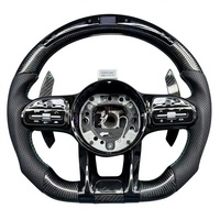 Volant en fibre de carbone noir brillant avec poignées ergonomiques pour Mercedes-Benz AMG GT C63 S63 GLC63 2019-2024 – Amélioration