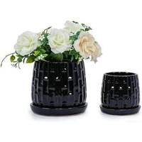 Pots de fleurs simples multicolores, décoration de la maison, pot à bonsaï européen, pot de plantes de luxe, jardinière