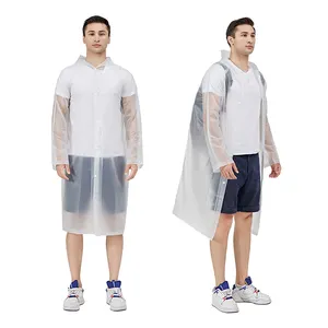 Nhà Máy Biểu Tượng Tùy Chỉnh Trọng Lượng Nhẹ Người Đàn Ông Phụ Nữ Unisex Rõ Ràng Áo Mưa Không Thấm Nước Nhựa Trong Suốt <span class=keywords><strong>PVC</strong></span> Dành Cho Người Lớn Áo Mưa Ngoài Trời Mặc - Product Image 1