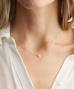 EManco-collar de acero inoxidable con corazón de <span class=keywords><strong>amor</strong></span>, joyería minimalista, regalo del Día de San Valentín - Product Image 1