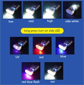 <span class=keywords><strong>Torcia</strong></span> LED di Alta Qualità in ABS <span class=keywords><strong>con</strong></span> 4 Colori di Luce, Mini <span class=keywords><strong>Torcia</strong></span> UV <span class=keywords><strong>con</strong></span> <span class=keywords><strong>Portachiavi</strong></span>, Design <span class=keywords><strong>con</strong></span> Clip Magnetica, Ricaricabile, <span class=keywords><strong>Torcia</strong></span> EDC - Product Image 4