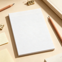 Bloc-notes personnalisé avec logo imprimé, ligné, blanc uni, lignes bleues, bloc-notes de bureau, rappel de réunion, bloc-notes personnalisé