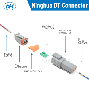 ซ็อกเก็ตปลั๊กลวดอัตโนมัติ2ขาสำหรับโรงงาน DT06-2S พลาสติก DT DTP DTM - Product Image 4