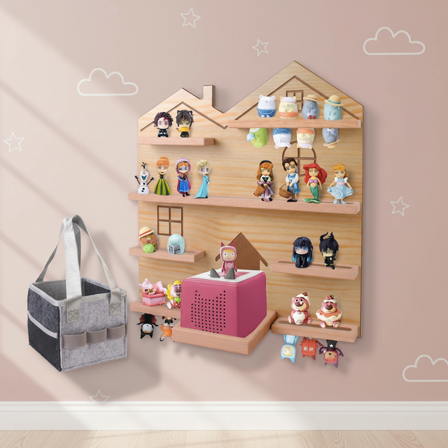 Wooden Toniebox DIY Painting Toning Music Box Jukebox Shelf Rack Wall Hanging Customizable Handmade Children's Room Customized