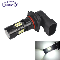 Liwiny lampu kabut mobil Led 12V 21SMD 3030, bohlam cahaya berkendara Led otomatis H8 H11 H7 9005 HB3 9006 HB4 6000K 3000K