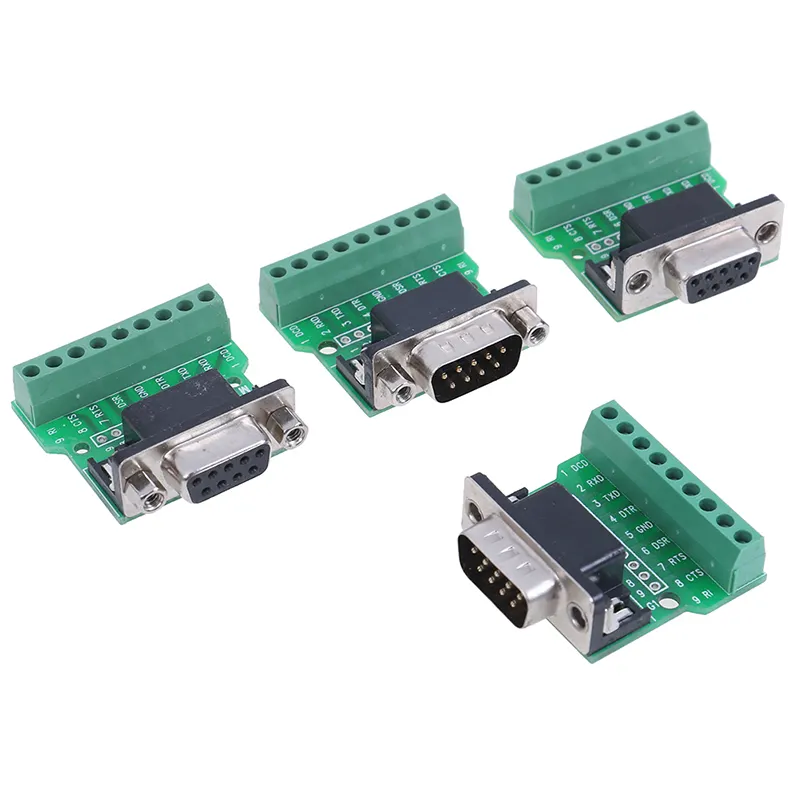 D-SUB 9 Broches Connecteurs Sans Soudure DB9 RS232 Série Vers Adaptateur de Terminal