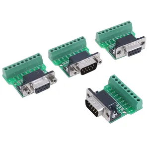 D-SUB 9 Pin Solderless Connectors DB9 RS232 Serial To Terminal Adapter