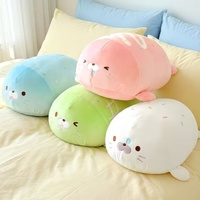 Coussin corporel en peluche Corneranimal en coton et duvet, modèle phoque, pour le marché international