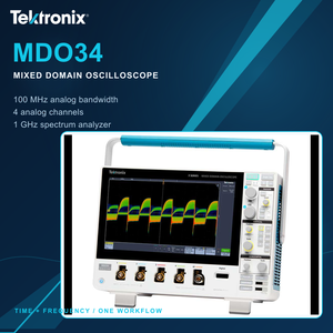 Osciloscopio de Dominio Mixto Tektronix MDO34 3-BW-100 de 100MHz y 4 Canales, Analizador de 1GHz, 2.5GS/s, Pantalla Táctil - Product Image 5