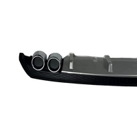 Modifizierter Heckstoßstangen-Diffusor mit Auspuffblenden für Volkswagen Polo 6R 2014-2018 Tuning Zubehör Bodykit aus ABS
