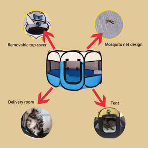 Bobite octogonal Portable pliable parc pour animaux de compagnie Pet Corralito utilisation extérieure Cage pour animaux de compagnie exercice stylo chenil - Product Image 5