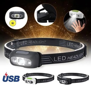 1 Unidad de Linterna Frontal Portátil Mini LED con Sensor, Recargable por USB con Batería Integrada <span class=keywords><strong>para</strong></span> Acampar al Aire Libre y Pescar - Product Image 4