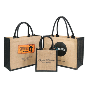 Sac de courses réutilisable personnalisé, respectueux de l'environnement, en jute - Product Image 2