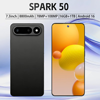 Dernier Smartphone Android 15 Octa Core Spark50 4G/5G, Écran HD 7,3 pouces, Reconnaissance Faciale, Empreinte Digitale, Batterie 5000 mAh