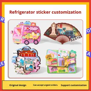 Pandas sous différentes formes, aimants décoratifs créatifs en bois pour réfrigérateur, mignons pour enfants - Product Image 3