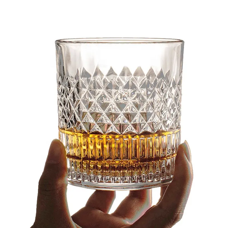 Manufactures Hot Sale Creative Rotating Whiskey Glasses Cup Lead-free Crystal Tumbler Wine Glasses