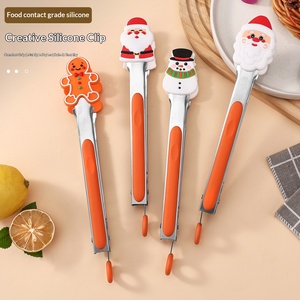 Pinzas Multifuncionales para Alimentos de 9 Pulgadas, Serie Navideña, Pinzas Creativas para Pan y Carne, Pinzas para Barbacoa al Aire Libre, Aptas para Alimentos - Product Image 3