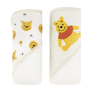 Asciugamano con cappuccio per bambini <span class=keywords><strong>Winnie</strong></span> <span class=keywords><strong>the</strong></span> <span class=keywords><strong>Pooh</strong></span> in Sweet Life stampa 1 conteggio 2 confezione arrotolata/cardata in cotone - Product Image 2