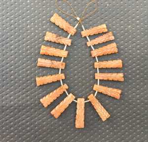 Alta calidad, 15 piezas, 1 hebra de piedras preciosas de Rodonita Natural, hermosa joyería con cuentas marrones, corte tallado en forma elegante - Product Image 2