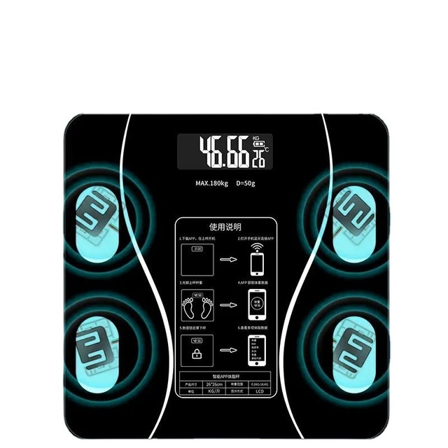 Smart Digital Health Weight Scale for Bathroom 180kg for Electronic Body Fat Scale App USB Eco-Friendly Folding Weighing