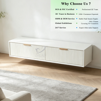 Table basse rectangulaire murale moderne OKAY Furniture, finition peinture MDF, décoration murale pour villa