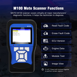 JDiag M100 OBD2 Escáner de Diagnóstico de Motocicleta, Herramienta de Prueba de ABS, Lector de Código de Fallo de Moto, Probador de Batería <span class=keywords><strong>Motoscan</strong></span> para BMW Yamaha - Product Image 4