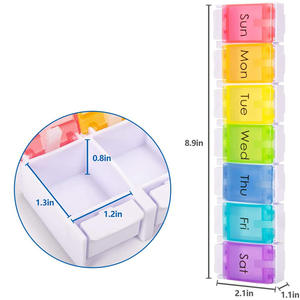 Weekly Pill Organizer,Pill Planners for Pills Vitamins & Medication Medication Reminder Boxes For Home,Hospital and School