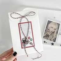 Boîte cadeau DIY en papier kraft biodégradable écologique de luxe pour cartes photo, petites cartes, emballage de bougies avec gaufrage