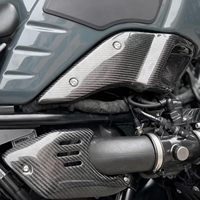 Lavitin 3K Fibra de Carbono Real con Acabado Brillante Negro, Entrada de Aire Trasera con Orificios de Montaje Preperforados para BMW R9T R Nine T RNINET R9T
