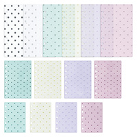 Protège-cahier A6 A7 A8 à feuilles mobiles, 6 trous, en acrylique transparent à pois, coque en plastique transparente pour agenda à 6 anneaux