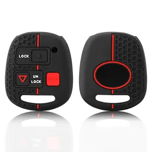 Housse de clé de voiture en silicone pour <span class=keywords><strong>TOYOTA</strong></span> Avensis Camry <span class=keywords><strong>Corolla</strong></span> RAV4 PRADO YARIS Tarago FJ Cruiser Land pour étui à clé Lexus - Product Image 6