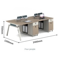 Bureau de travail de bureau avec écran pour le personnel et les employés, fabriqué en usine |   Meubles commerciaux Open Table