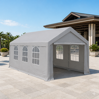 Abri de voiture pliable 3x6 avec toit imperméable et structure en acier pour jardin et événements extérieurs