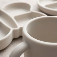 Ensemble d'alimentation pour bébé en silicone avec bol en acier inoxydable et ustensiles à manche en bois – Vente en gros