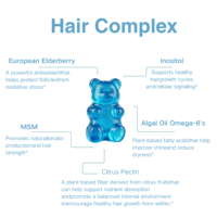 Gummies pour la croissance des cheveux en marque privée OEM, 6000 mcg de biotine et d'acide folique, vitamines pour les cheveux, pour des cheveux, des ongles et une peau plus forts, complément alimentaire