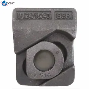 Trilho com parafuso gsr B124-15-40, braçadeira de trilho